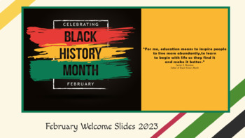 Preview of Black History Month Daily Agenda Welcome Slides