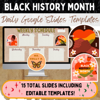 Preview of Black History Month Daily Google Slides