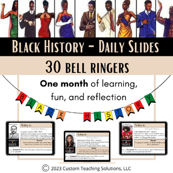 Preview of Black History Month Daily Slides - Bell Ringers