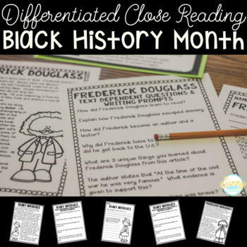 Preview of Black History Month Differentiated Close Reading Unit