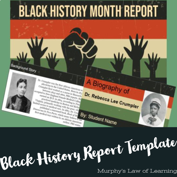 Preview of Black History Month: Digital Biography Report---Google Slides (TEMPLATE)
