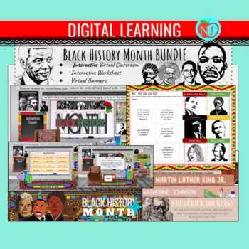 Preview of Black History Month Digital Learning BUNDLE | Virtual Classroom Kit