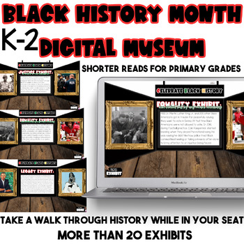 Preview of Black History Month Digital Museum (K-2) w/ Historical African American Figures