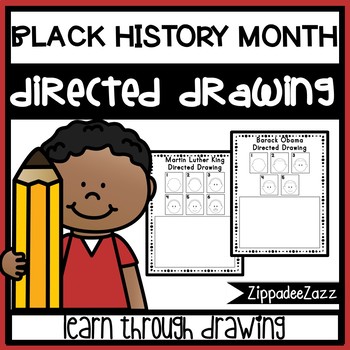 Preview of Black History Month Directed Drawing Activity for Including Art in any Subject