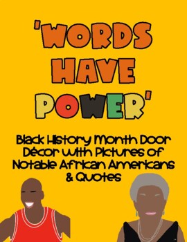 Preview of Black History Month Door Decor//February Door Decor