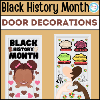 Preview of Black History Month Door Decorations, Bulletin Board,Craft&Activities, project