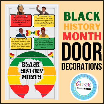 Preview of Black History Month Door Decorations, Bulletin Board,Craft&Activities, project