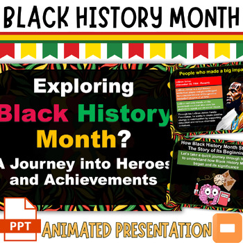 Preview of Black History Month Editable PowerPoint & Google Slides for 3rd-5th Grade