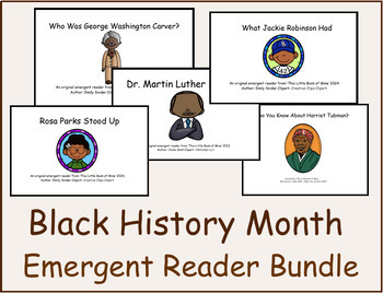 Preview of Black History Month Emergent Readers bundle