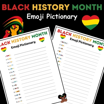 Preview of Black History Month Emoji Pictionary | Educational games | African American