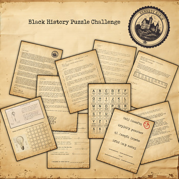 Preview of Black History Month Puzzle Game Kit | Group Activity Middle School | Escape Room