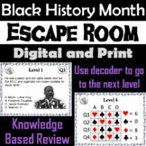 Black History Month Activity Escape Room - Famous African 