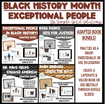 Preview of Black History Month Adapted Book BUNDLE! for *Autism/Special Education*