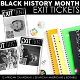 Black History Month Exit Tickets | African Americans & Can