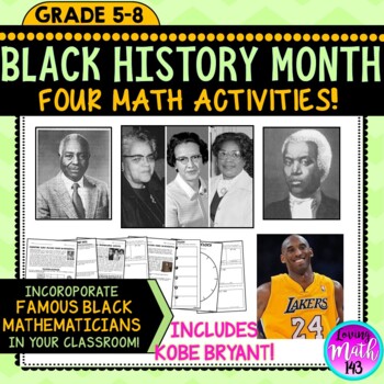 Preview of Black History Month: FOUR Math Activities Bundle!