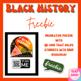 Black History Month FREEBIE - Decorative Sign with QR Code