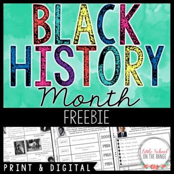 Preview of Black History Month FREEBIE | Print and Digital