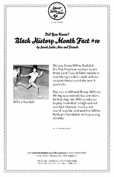 Preview of Black History Month Fact #10 Character Education Activity Resource