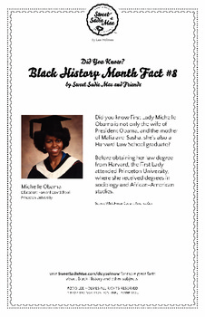 Preview of Black History Month Fact #8 Character Education Activity Resource