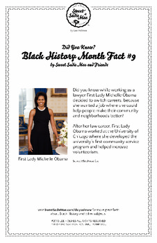 Preview of Black History Month Fact #9 Character Education Activity Resource
