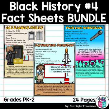 Preview of Black History Month Fact Sheets for Early Readers #4