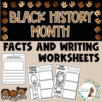 Preview of Black History Month Facts and Writing Worksheets