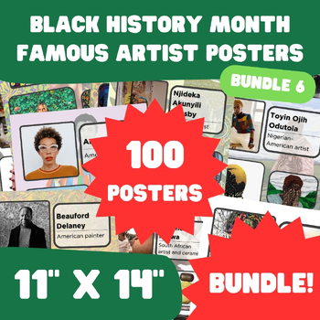 Preview of Black History Month - Famous Artist Posters - 11"x14" - BUNDLE 6