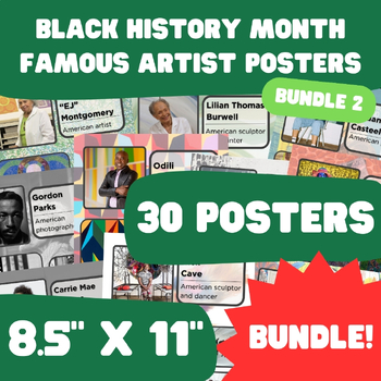 Preview of Black History Month - Famous Artist Posters - 8.5"x11" - BUNDLE 2