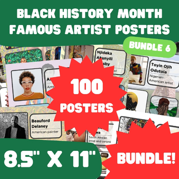 Preview of Black History Month - Famous Artist Posters - 8.5"x11" - BUNDLE 6
