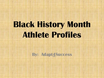 Preview of Black History Month Famous Athlete Profiles