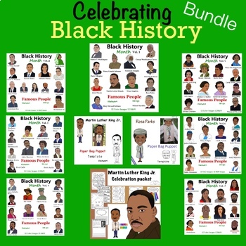 Preview of Black History Month Famous People Bundle