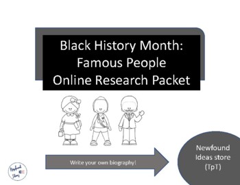 Preview of Black History Month Activities - Research - Write a Biography