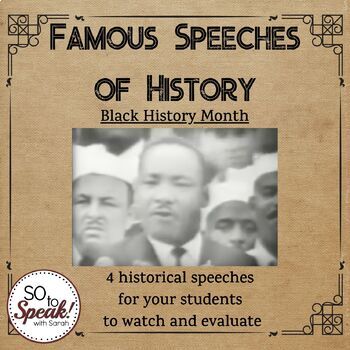 Famous Speeches of History Lesson - Black History Month by So To Speak