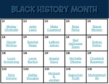 Preview of Black History Month - February - Biographies and Read-Aloud's/Short Video Clips