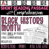 Black History Month, February Nonfiction Reading Passage w