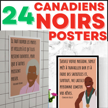 Preview of Black History Month French Posters Influential Black Canadians Bulletin Board