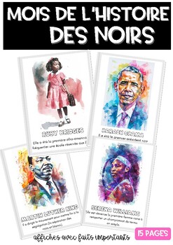 Preview of Black History Month French Posters | Mois Histoire des Noirs Affiches