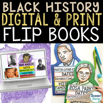 Preview of Black History Month Coloring Pages Art Projects Biographies Flip Book Research