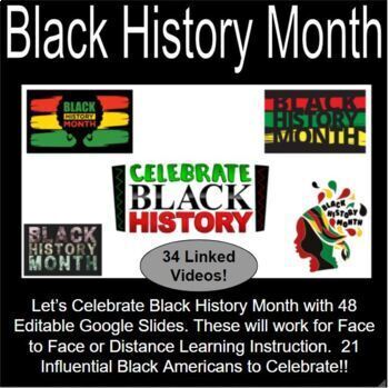 Preview of Black History Month Google Slides EDITABLE