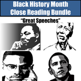 Black History Month Close Reading Bundle "Great Speeches"