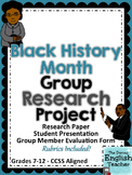 Black History Month Group Research Project