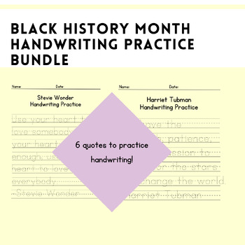 Preview of Black History Month Handwriting Practice
