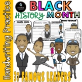 Black History Month Handwriting Practice Influential Figures