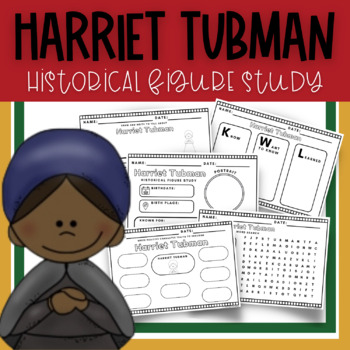 Preview of Black History Month - Harriet Tubman Historical Figure Study First Grade