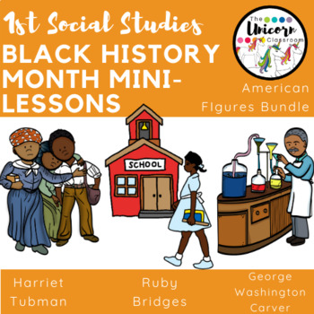 Preview of Black History Month Harriet Tubman, Ruby Bridges Google Slides Lesson Bundle