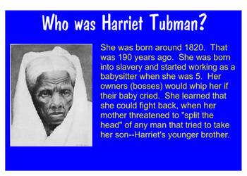 Preview of Black History Month Harriet Tubman Smartboard Presentation