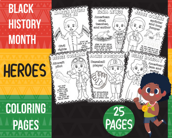 Preview of Black History Month Heroes Coloring Pages | famous african americans worksheets