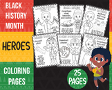 Black History Month Heroes Coloring Pages | famous african