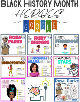 Preview of Black History Month - Heroes Edition with Bonus Activities Digital Resources