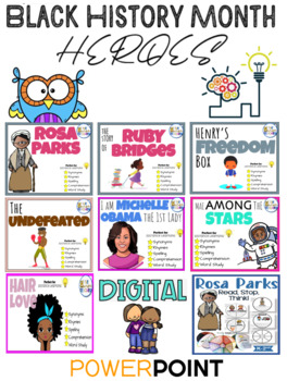 Preview of Black History Month - Heroes Reading Comprehension - Phonics Spelling Vocabulary